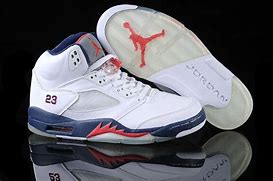 Image result for Jordan 5 Red White and Blue