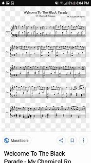 Image result for Welcome to the Black Parade Piano Letters
