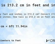 Image result for 213 Cm in Feet and Inches