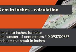 Image result for Centimeters to Inches