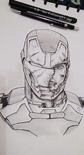 Image result for Broken Iron Man Helmet Drawing Front
