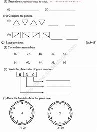 Image result for Math Grade 2 Exams