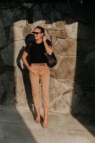 Image result for Tan Pants Outfit