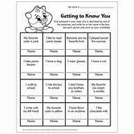 Image result for Getting to Know You Worksheet Friends