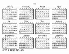 Image result for 1799 Calendar