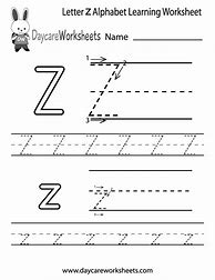 Image result for Letter Z Preschool Worksheets
