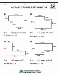 Image result for Area and Perimeter Worksheets 6th Grade