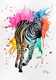 Image result for Watercolor Zebra Art