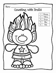 Image result for Trolls Color by Number