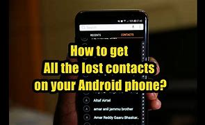 Image result for Lost My Phone Contacts
