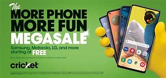 Image result for Cricket Wireless Mega Sale Samsung Motorola Phones