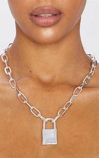 Image result for Lock Chain Necklace