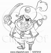 Image result for Pirate Captain Clip Art Black and White