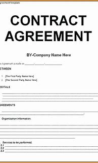 Image result for Printable Contract Templates