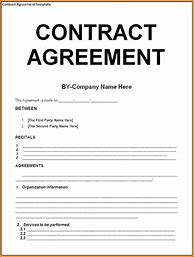 Image result for Written Agreement Sample
