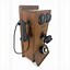 Image result for Wooden Telephone with Fold Out Dial