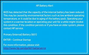 Image result for I Got a Message On My HP About My Battery