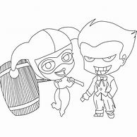 Image result for Chibi Joker and Harley Quinn Drawings Valentine's Day