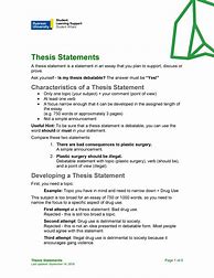 Image result for Research Essay Thesis Statement Examples