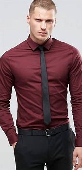 Image result for Maroon Dress Shirt with Black Bow Tie