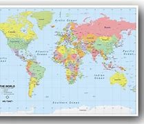 Image result for World Map with Countries A4 Size
