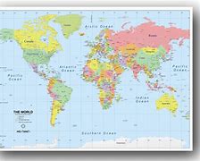 Image result for A3 Size World Map