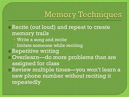 Image result for Memory Techniques Acronyms