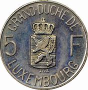 Image result for GRAND-DUCHE De Luxembourg 5 Francs