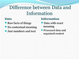 Image result for Difference Between Data and Information