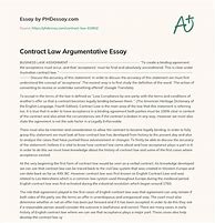 Image result for Contract Law Essay Example