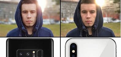 Image result for Portrait Comparing Photos with Android Phone and iPhone
