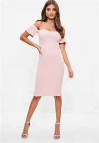 Image result for Pink Bodycon Midi Dress
