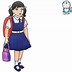 Image result for Girl in School Uniform Drawing