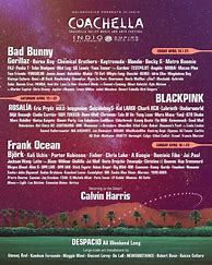 Image result for Cochella Lineup Template