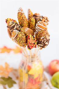 Image result for Apple Slices with Caramel On Sticks