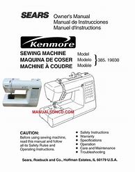 Image result for Kenmore Sewing Machine Manuals 385