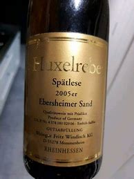 Image result for Fritz Windisch Mainz Ebersheimer Sand Huxelrebe Beerenauslese