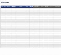 Image result for Supplier List Collection Sample Template