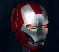 Image result for Iron Man Helmet Red White