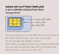 Image result for Mini Card to Nano Sim Template