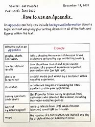 Image result for appendices