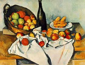 Image result for Cezanne Apple's and Wine Bottle
