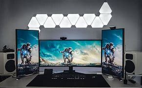 Image result for Curved Triple Monitor Display