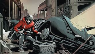 Image result for Jason Todd and Batmobile