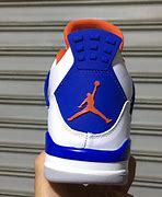 Image result for Blue and Orange Jordan 4
