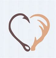 Image result for Fish Hook Heart with Antler