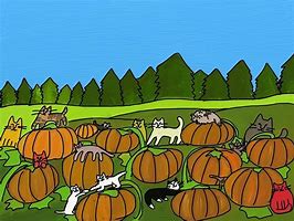 Image result for Halloween Pumpkin Clip Art Black Cats
