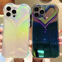 Image result for Holographic Heart Phone Case On Dark Gray iPhone 11 Pro