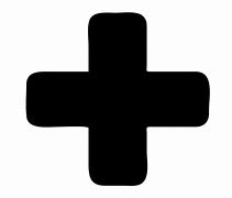 Image result for Plus Sign Black and White Clip Art