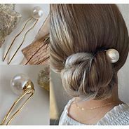 Image result for Stick On Hair Pearls
